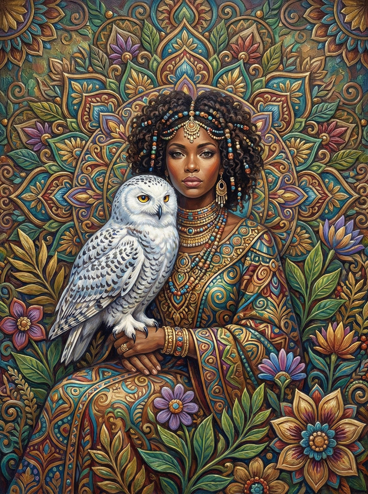 African Queen Snowy Owl (120 Colours)