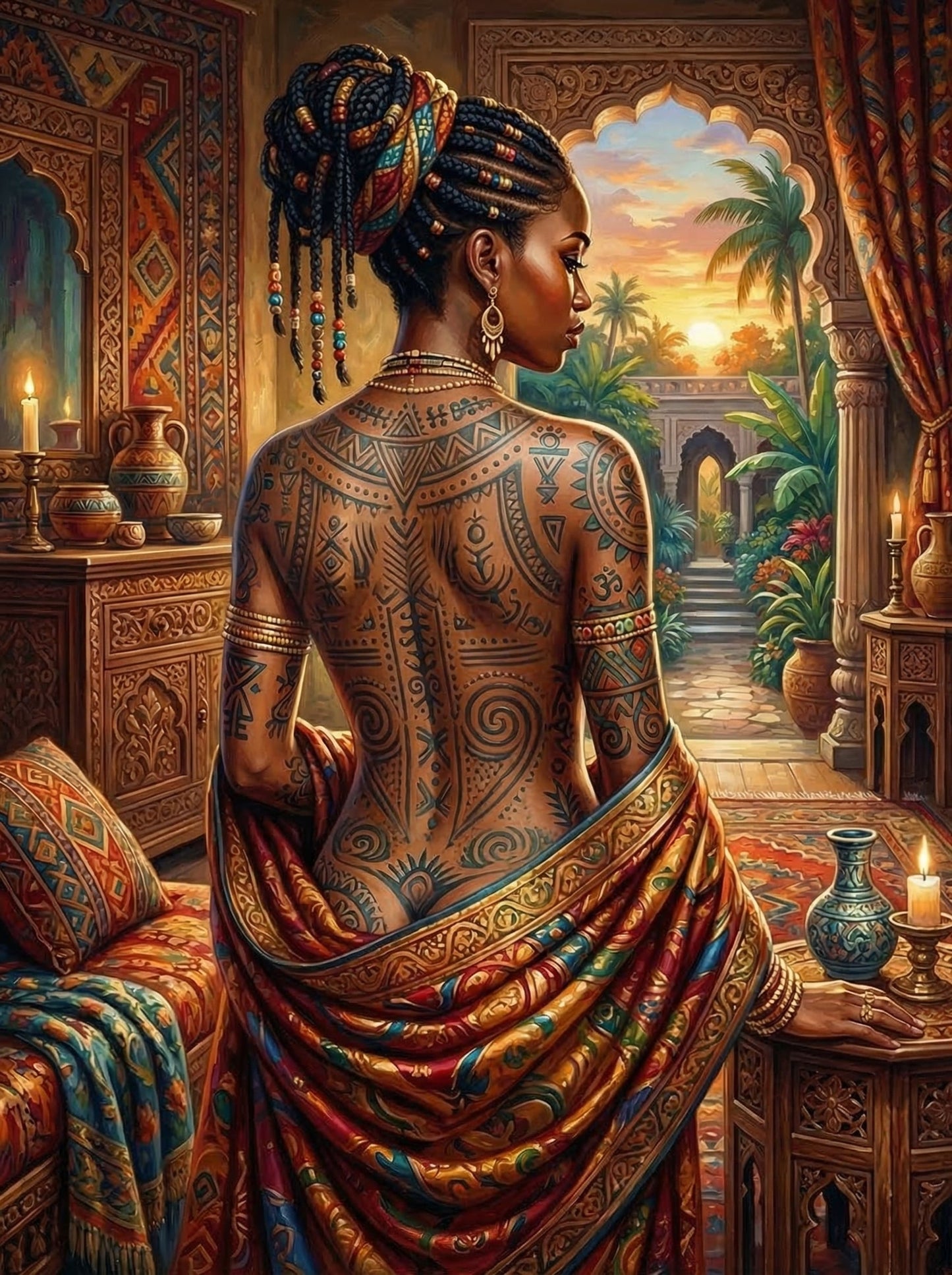 African Tribal Tattoo Sunset (120 Colours)