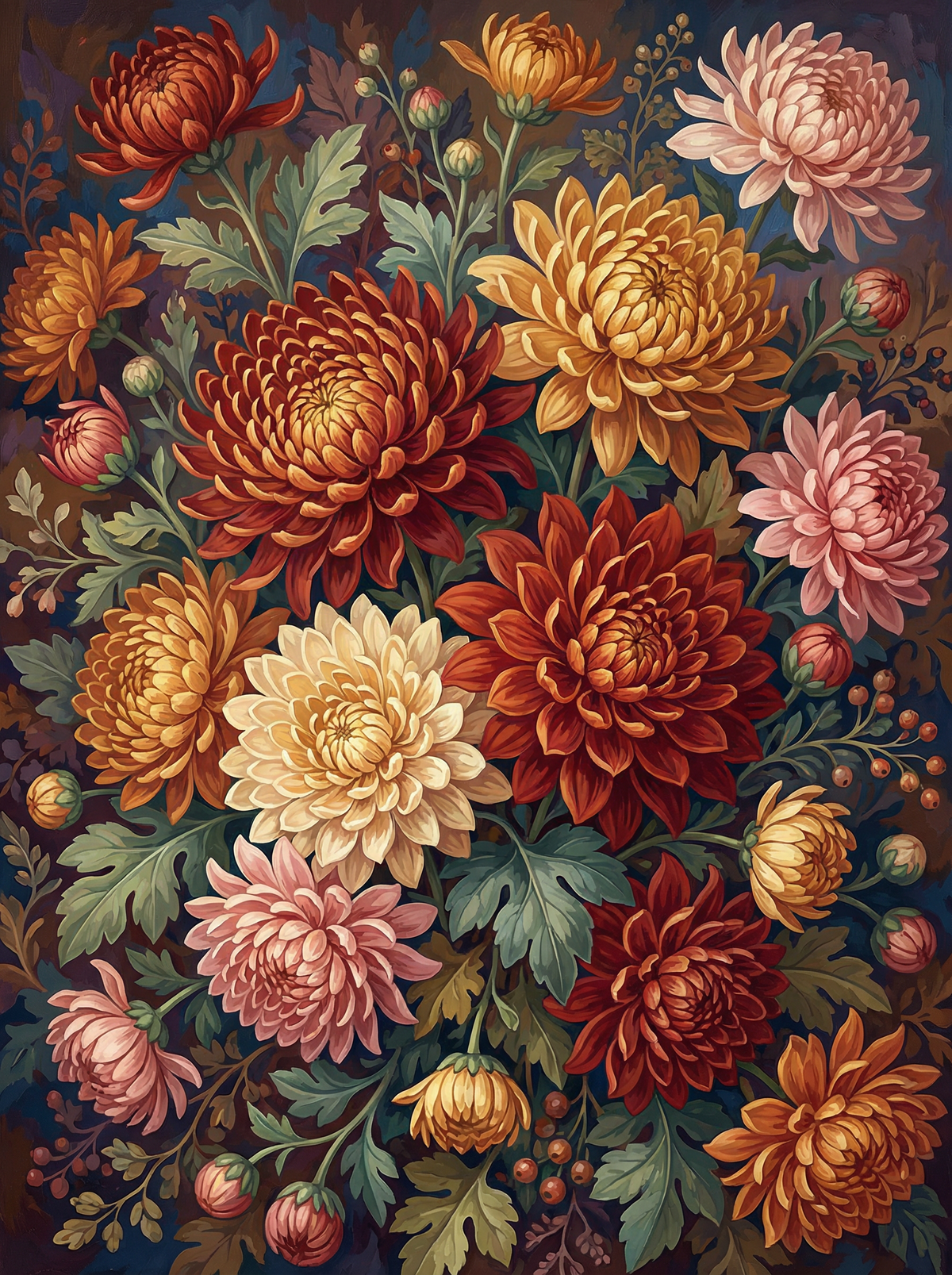Autumn Dahlia Garden (80 Colours)