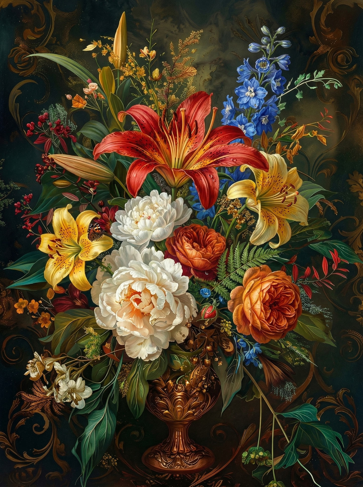 Baroque Floral Still Life (120 Colours)
