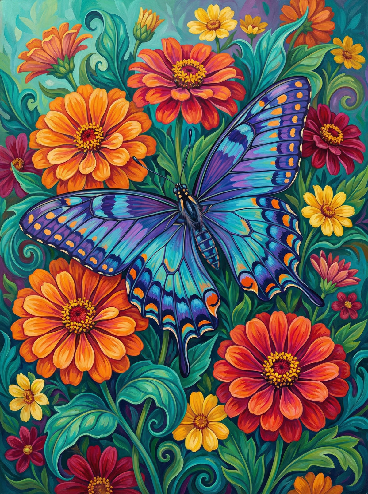 Blue Butterfly Flower Garden (80 Colours)