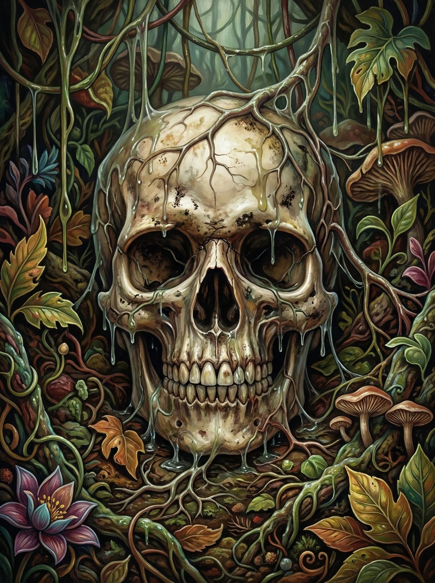 Botanical Skull Garden (80 Colours)
