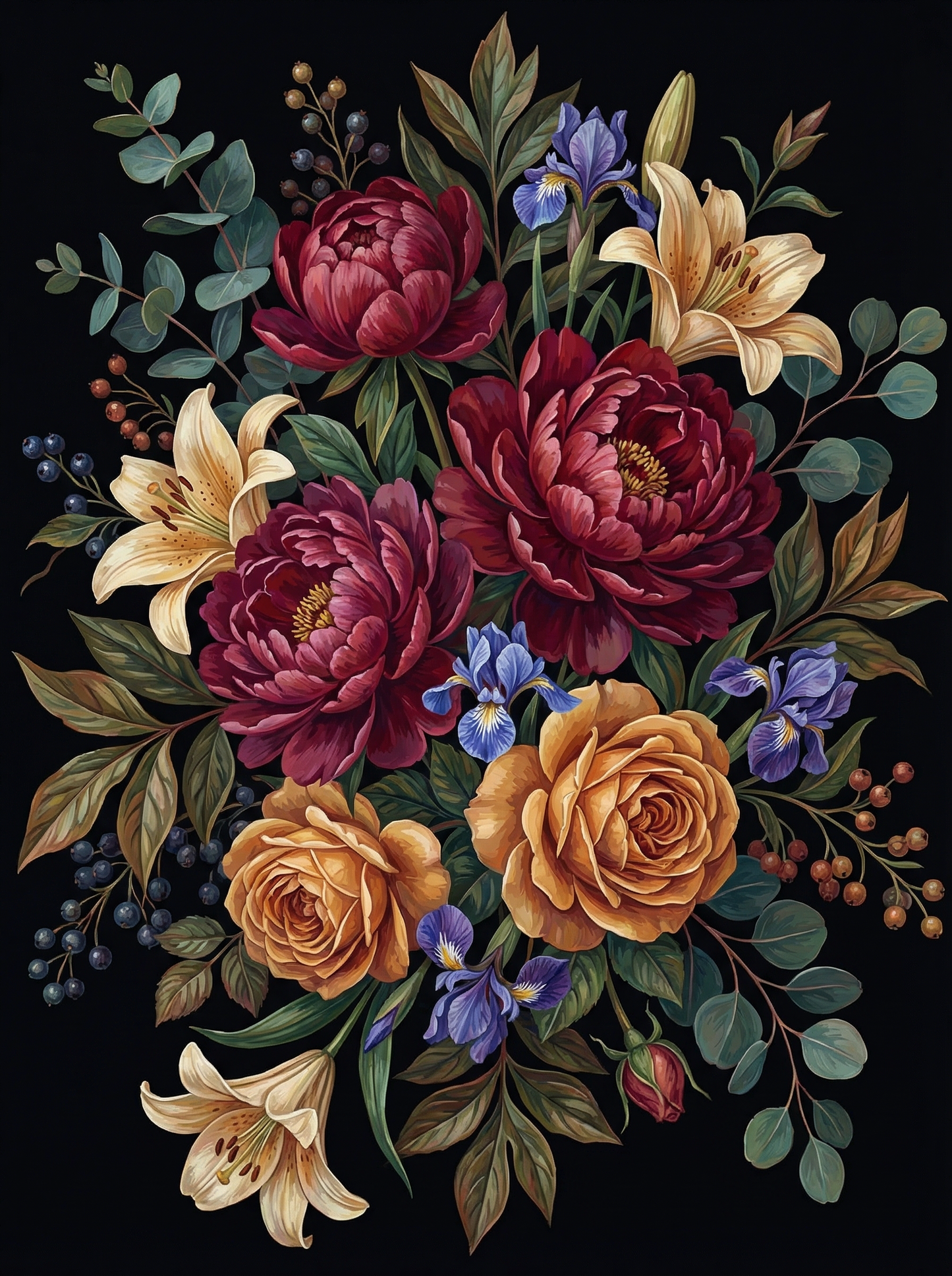 Classic Peony Bouquet Mix (80 Colours)