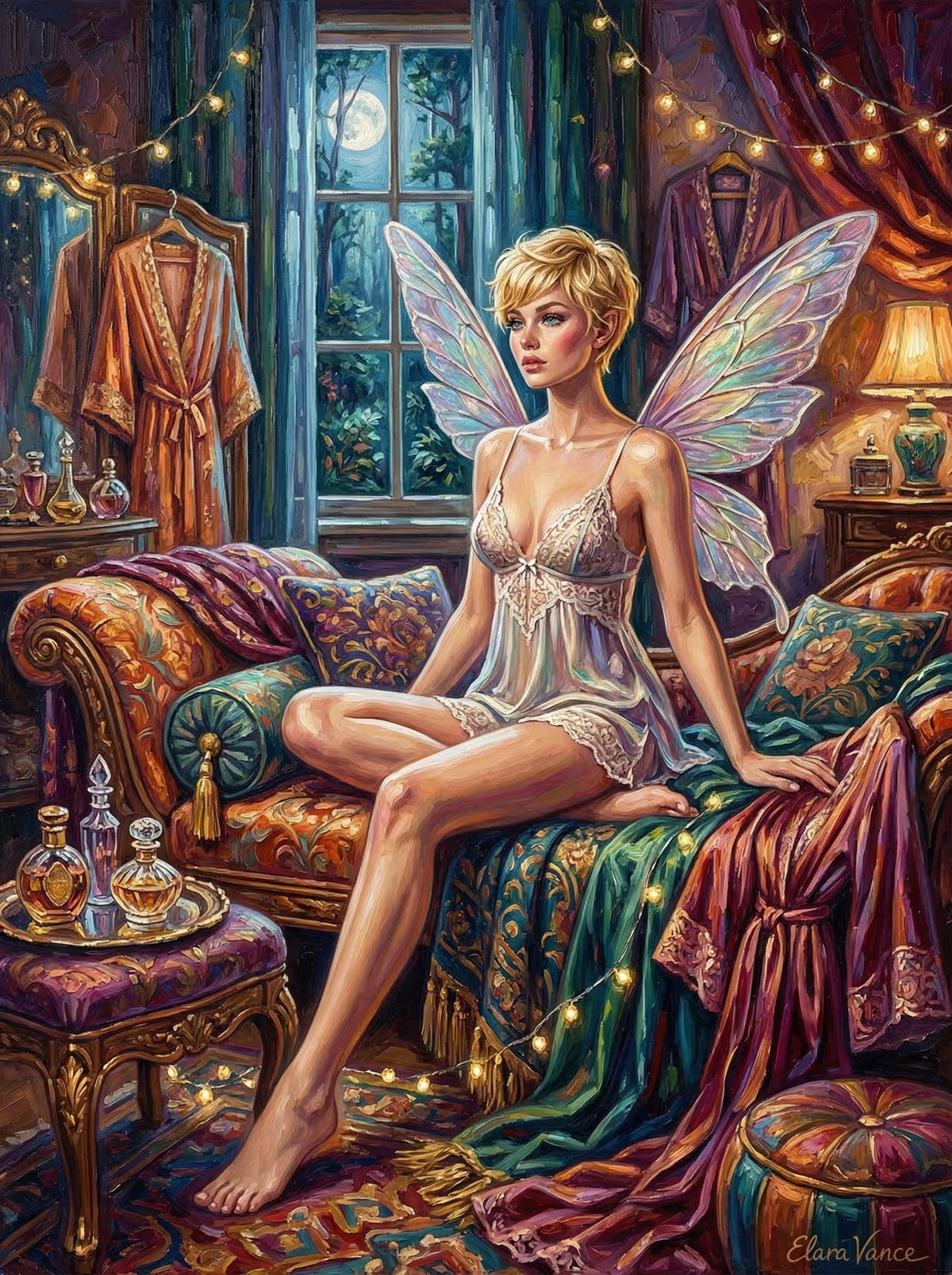 Delicate Pixie With Glowing Wings (80 Colours)