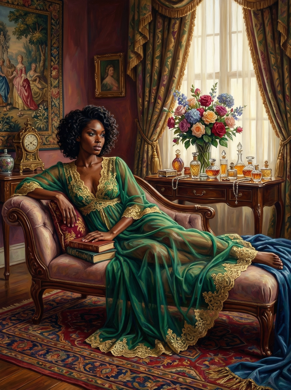 Emerald Silk Portrait (80 Colours)