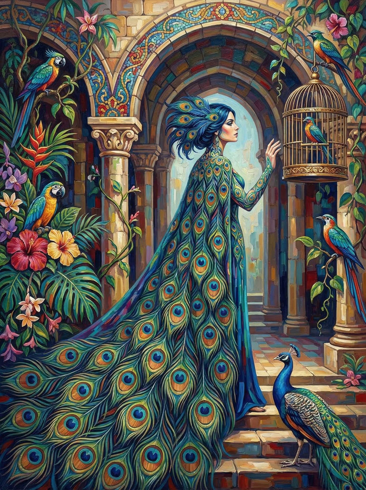 Exotic Peacock Palace Woman (120 Colours)