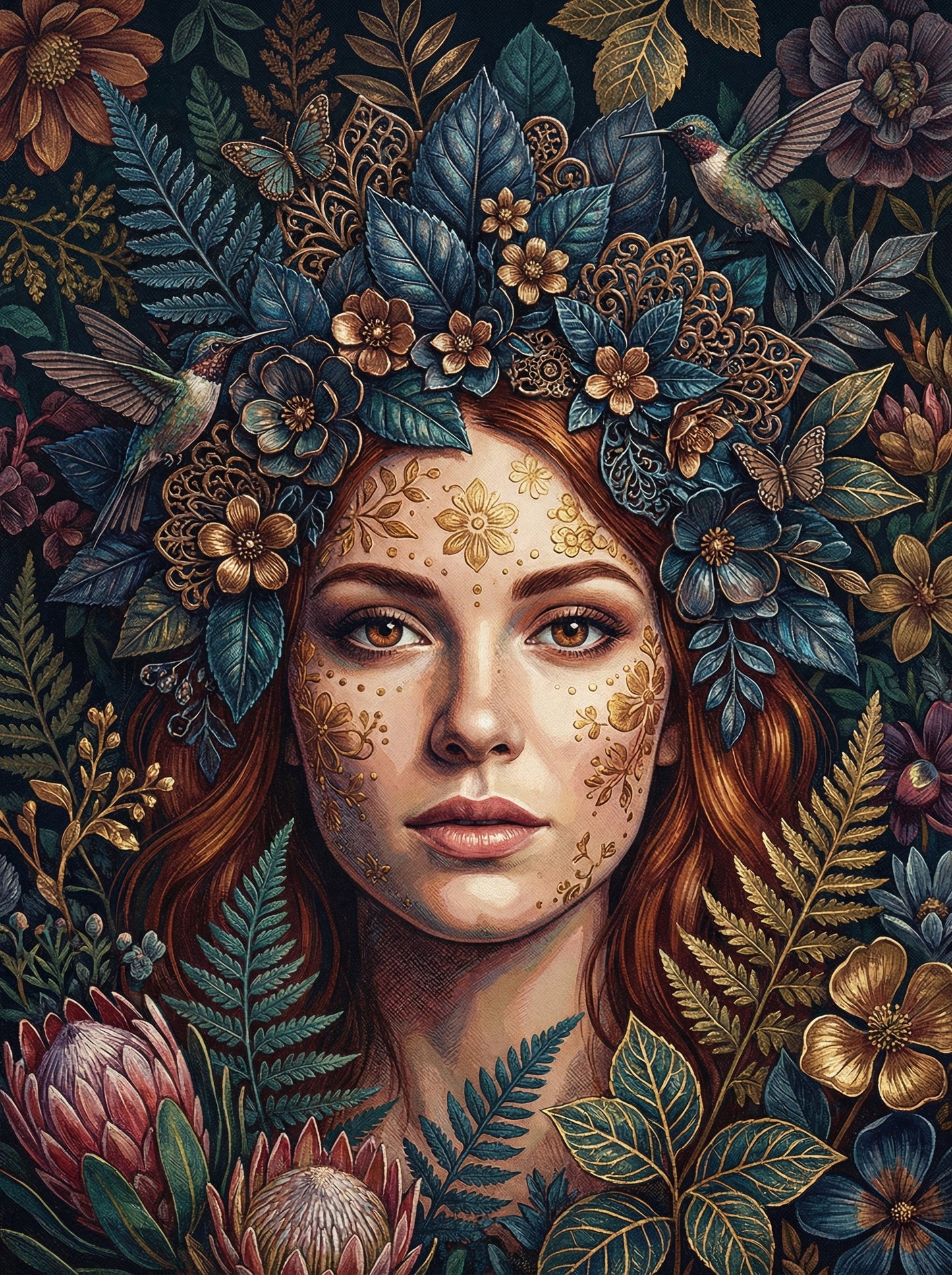 Forest Maiden Floral Veil (120 Colours)