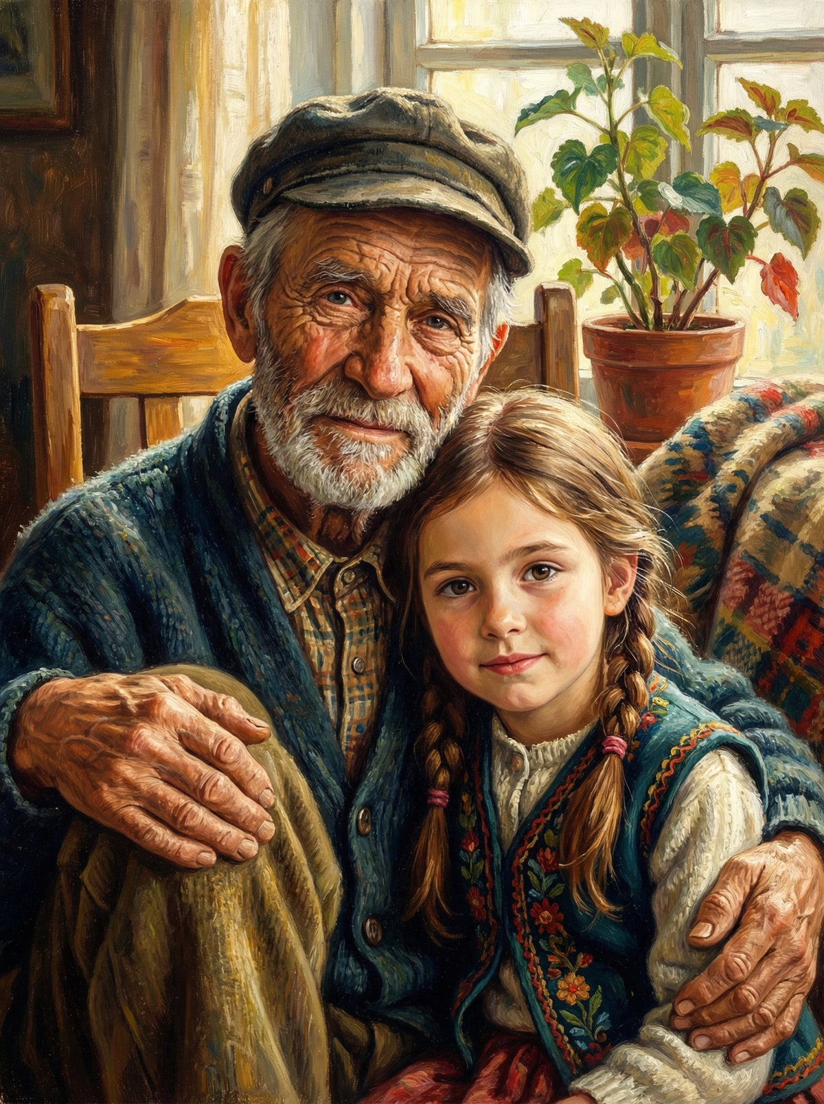 Grandfather Granddaughter Bond (120 Colours)