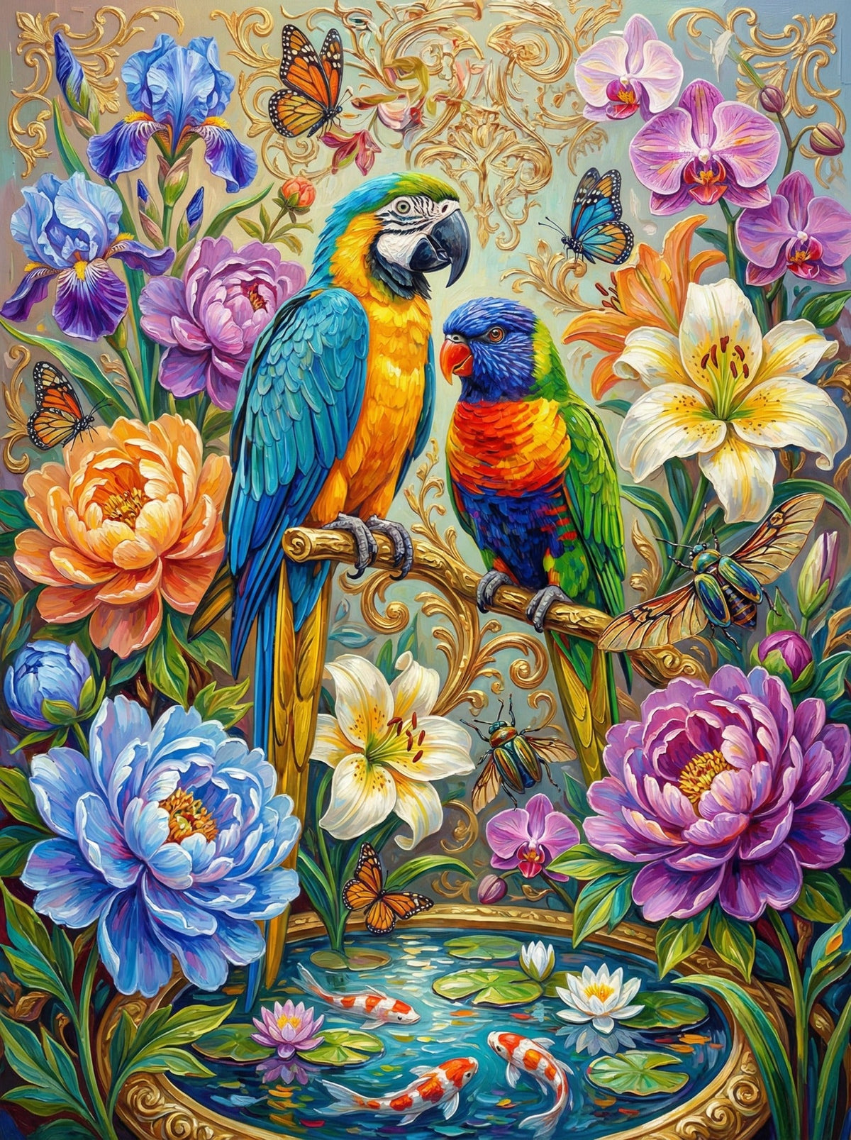 Baroque Parrot Garden (80 Colours)
