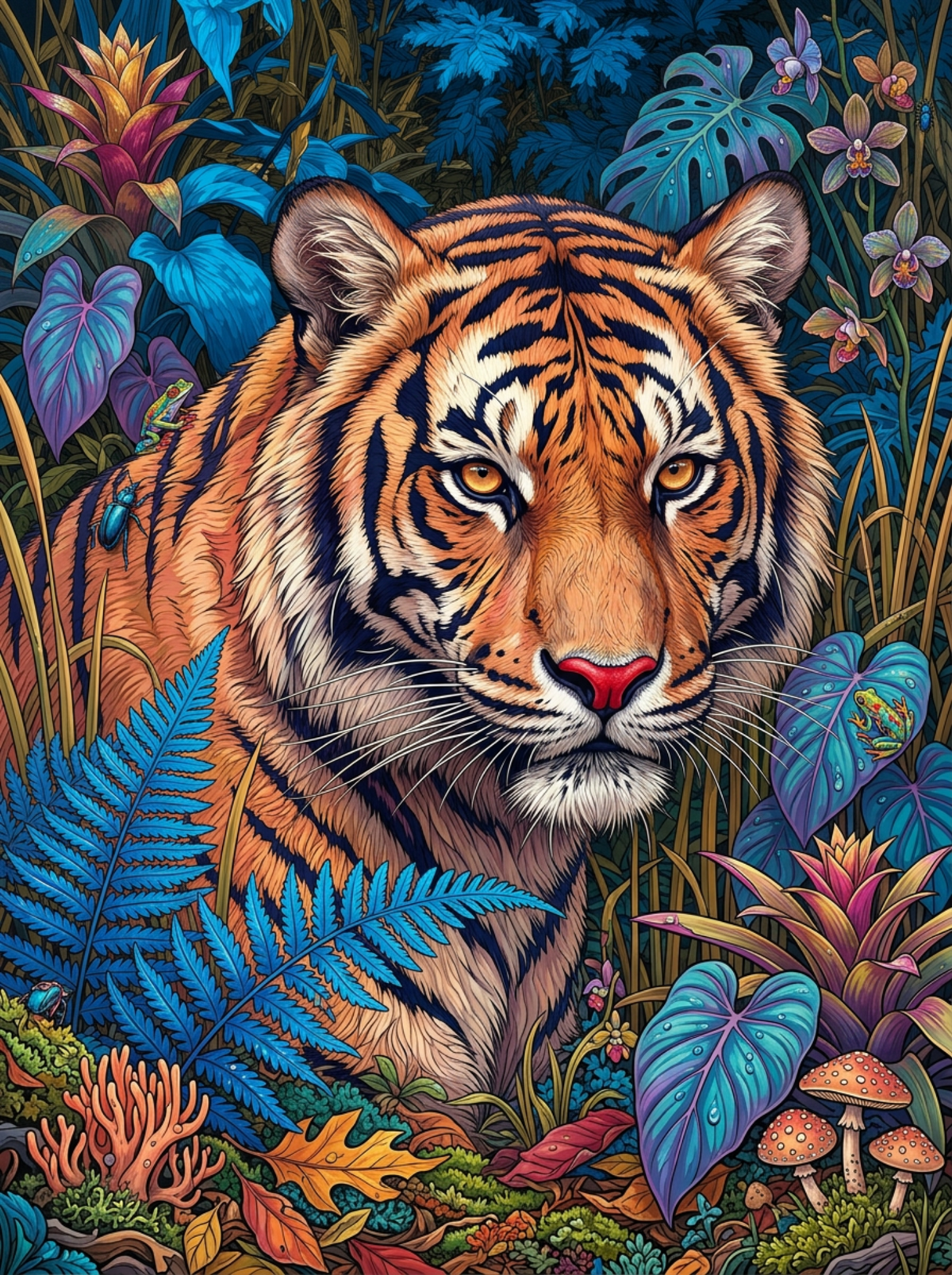Jungle Tiger Watcher (80 Colours)