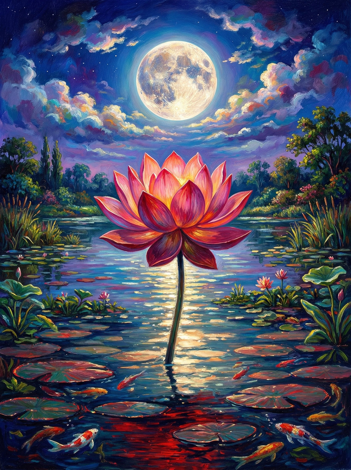 Moonlit Lotus Serenity (80 Colours)