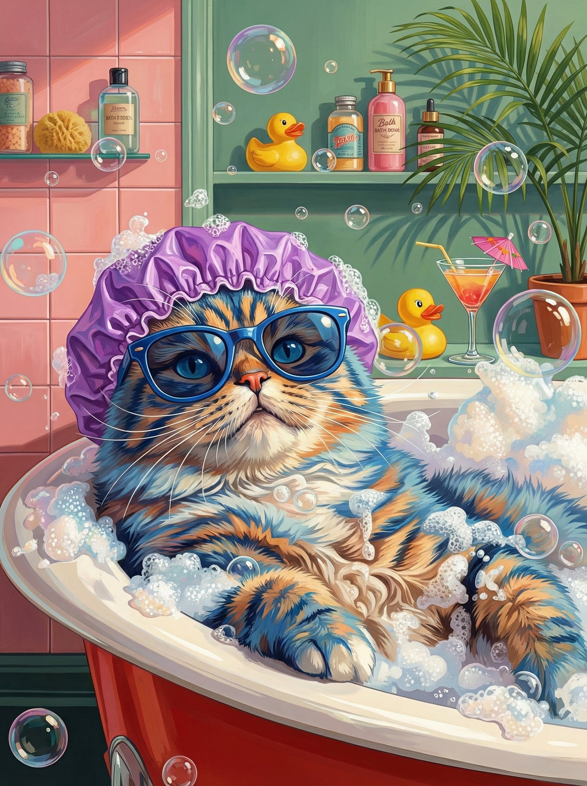 Spa Day Cat (80 Colours)