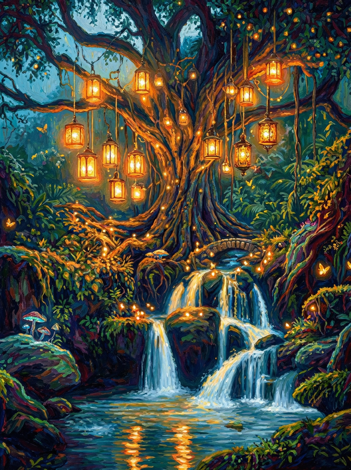 Enchanted Lantern Forest Falls (80 Colours)
