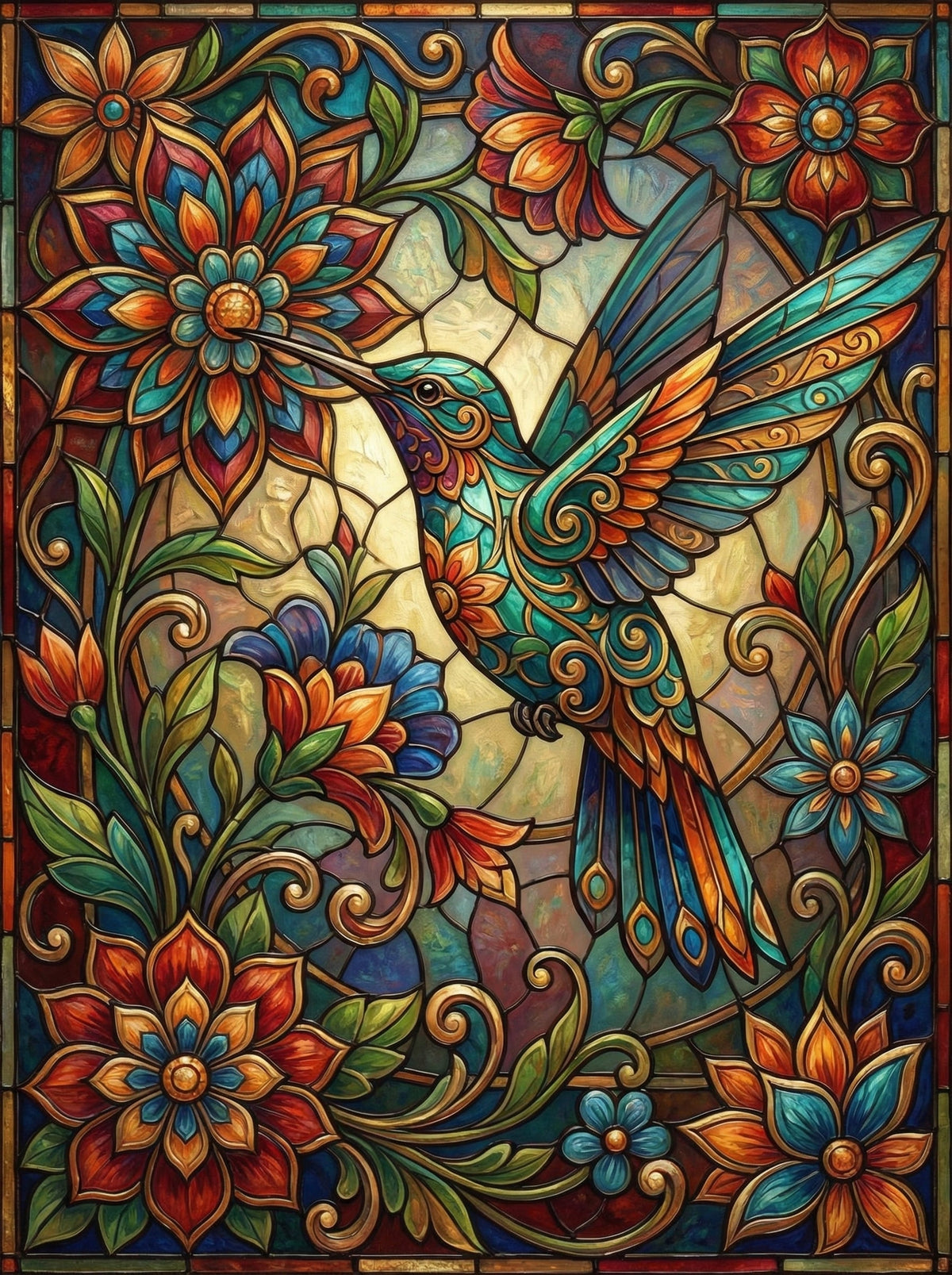 Stained Glass Hummingbird Blooms (80 Colours)