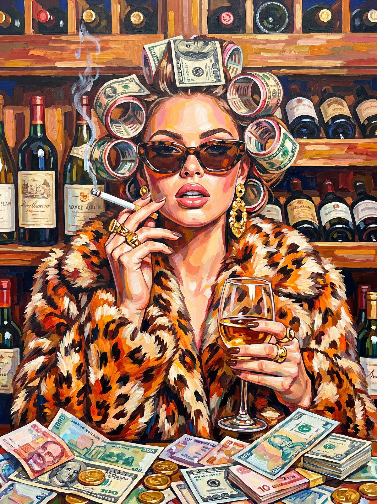 Leopard Fur Wine Cellar (120 Colours)
