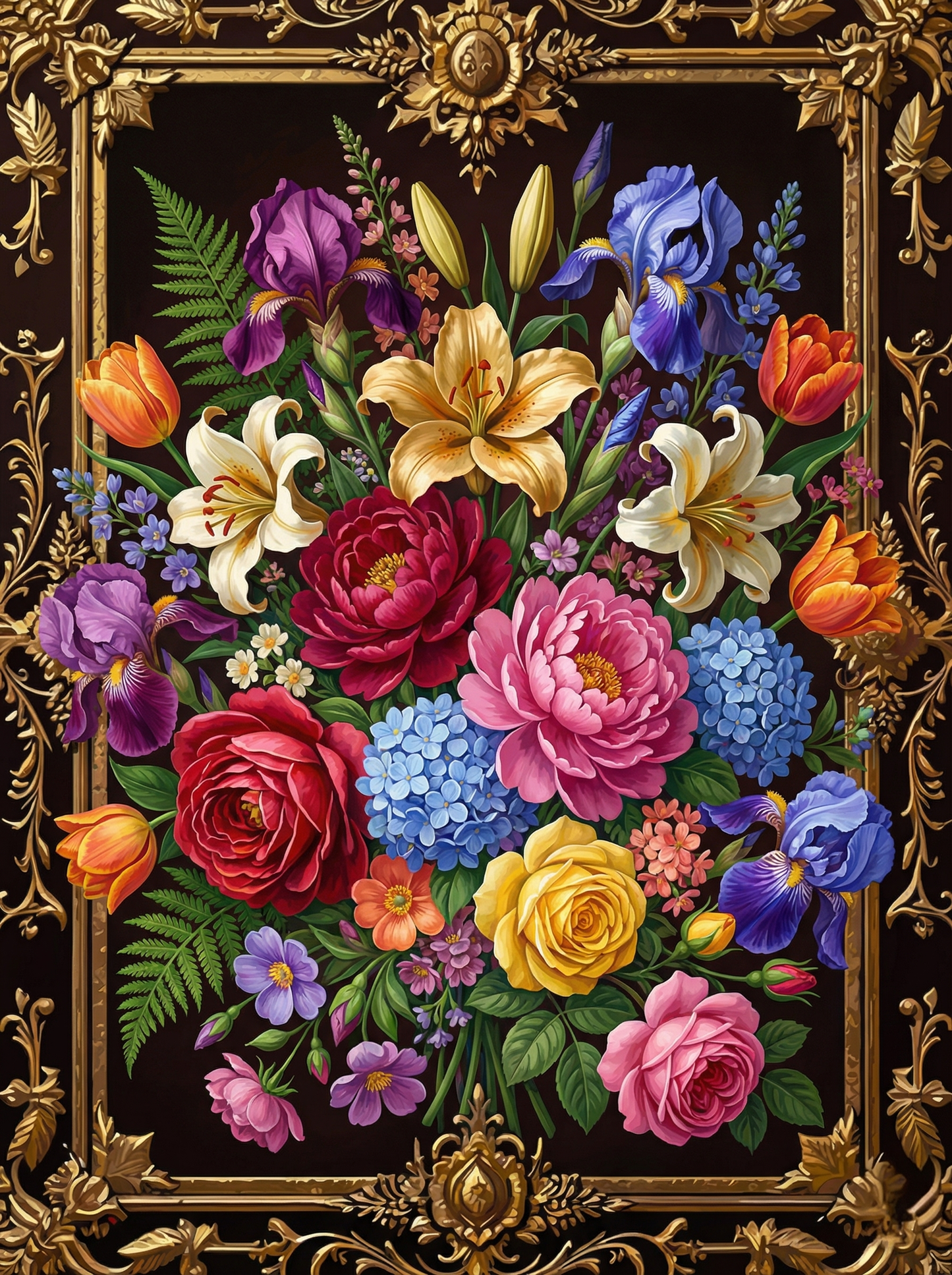 Ornamental Floral Bouquet (80 Colours)