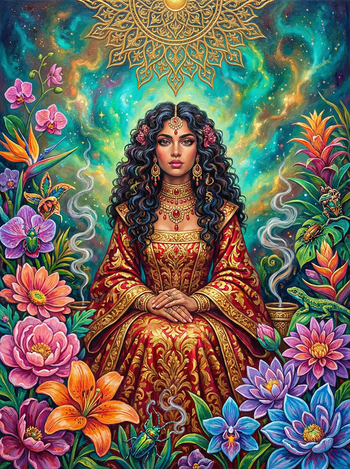 Ornate Queen With Skulls (120 Colours)
