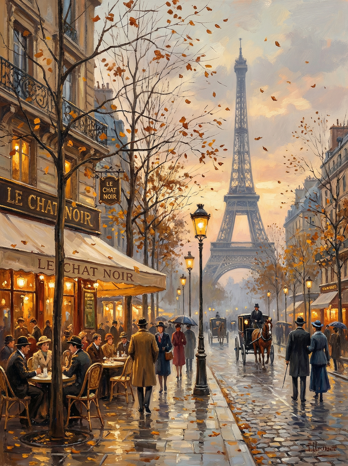 Autumn Café in Paris (80 Colours)