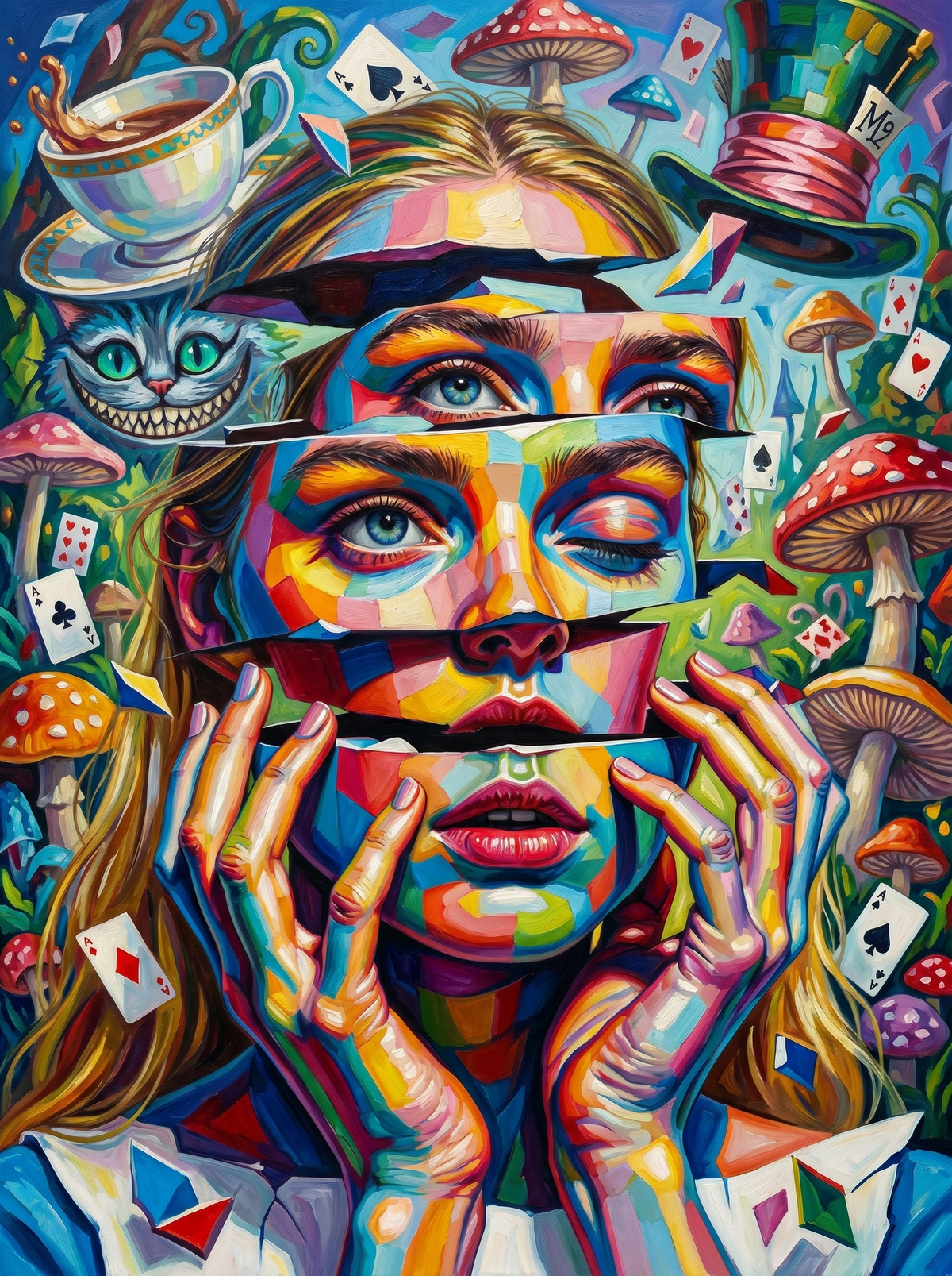 Rainbow Tea Party Woman (80 Colours)