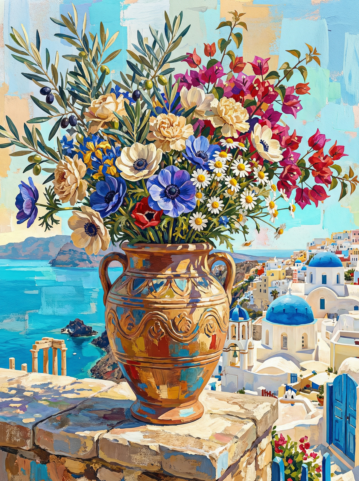 Santorini Seaside Bouquet (120 Colours)