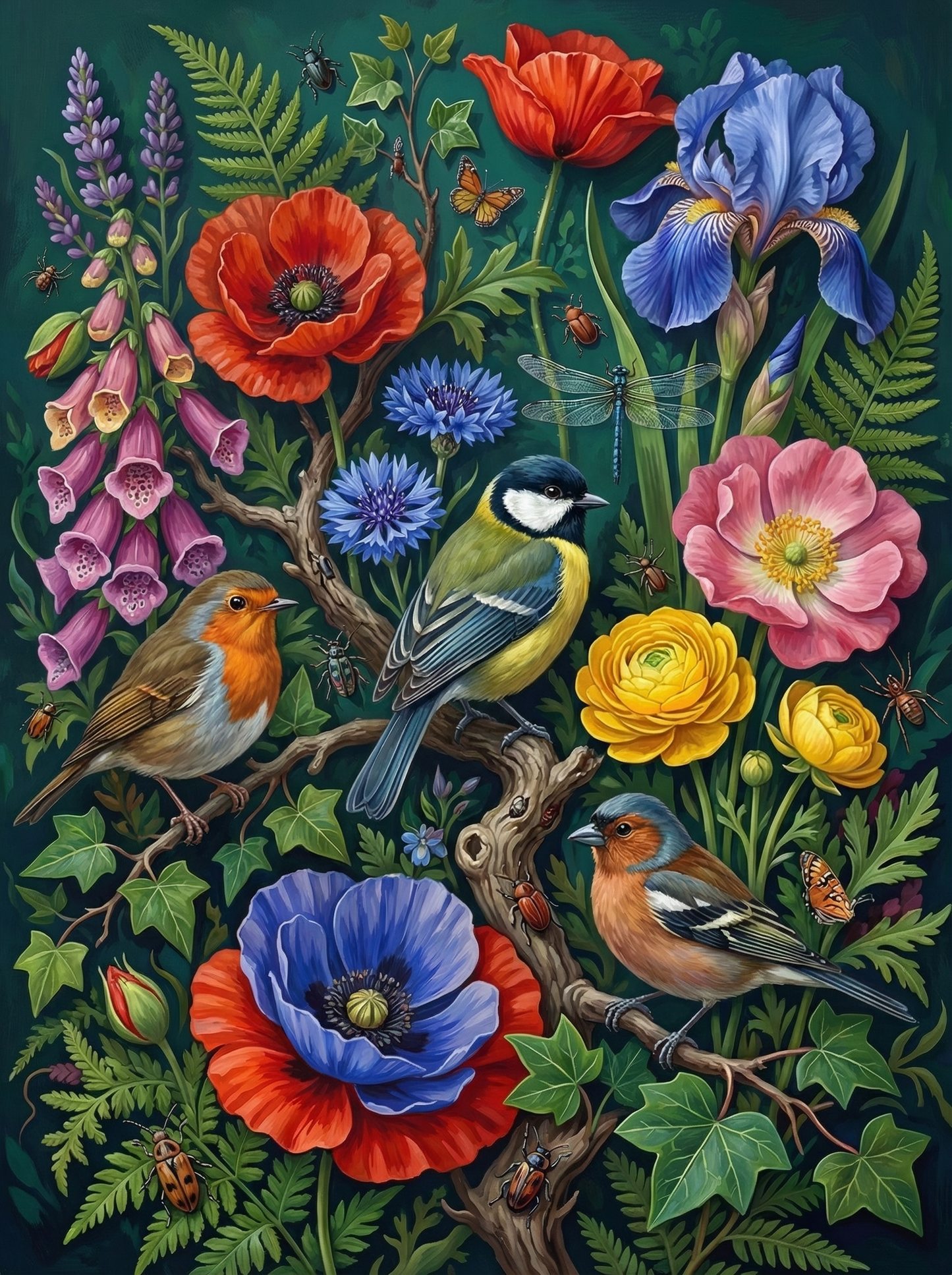 Songbirds Foxglove Iris Garden (120 Colours)