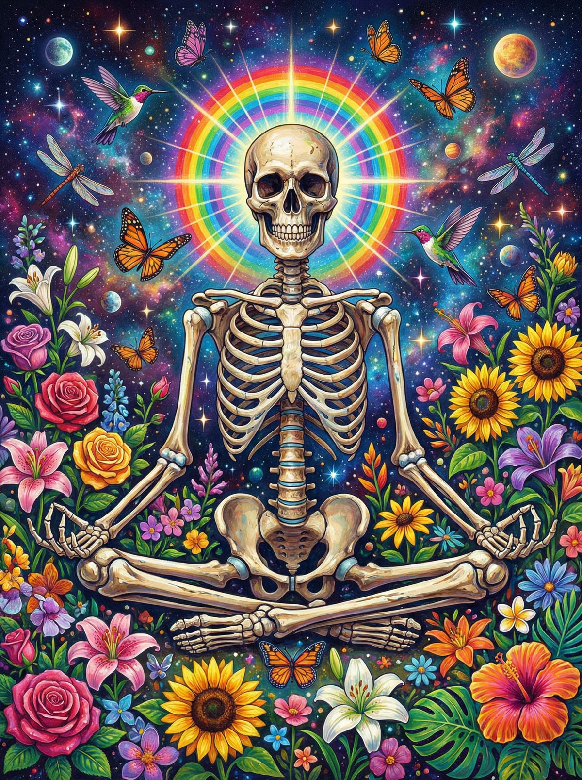 Spiritual Skeleton Meditation (80 Colours)