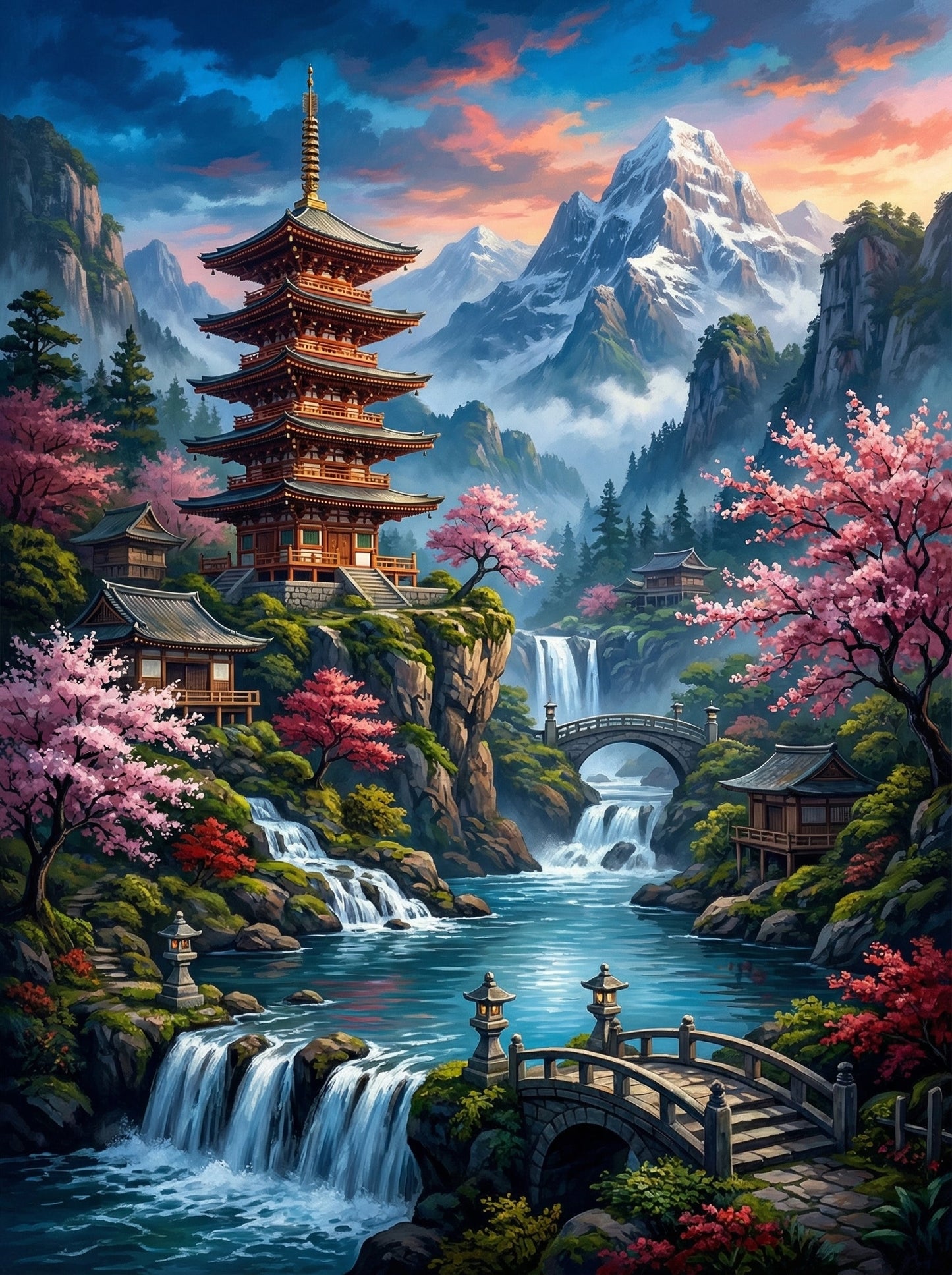 Waterfall Pagoda Valley (120 Colours)