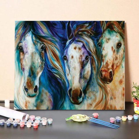 3 Wild Appaloosa Horses – Paint By Numbers Kit