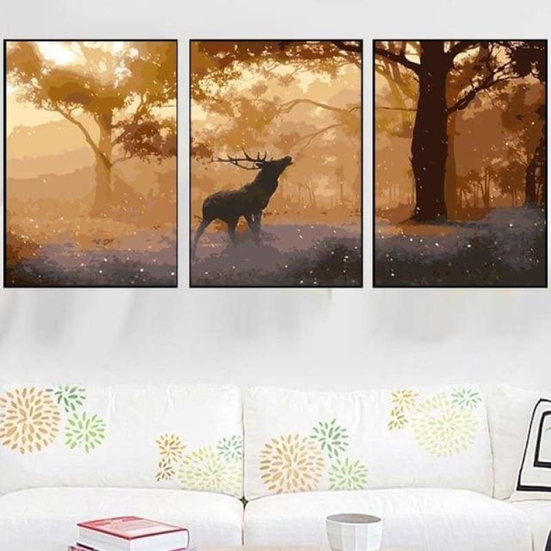 3PCS Multi Panel Paint by Numbers Kits PBN96874 Australia Paint By