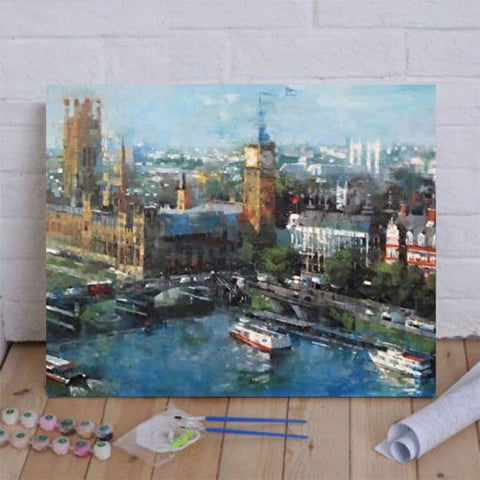 Afternoon on the Thames Paint By Numbers Kit