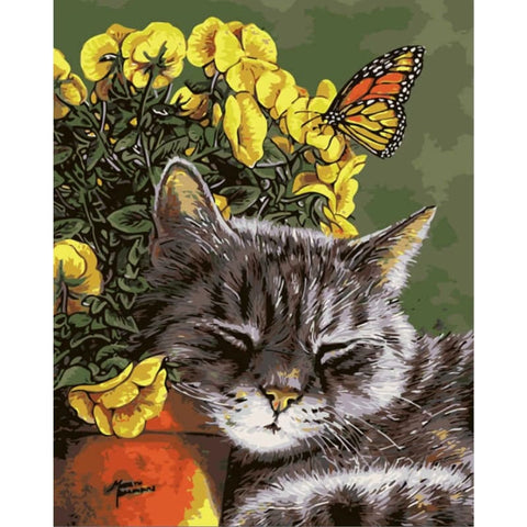 Animal Cat Diy Paint By Numbers Kits PBN95204 - NEEDLEWORK KITS