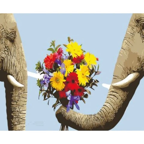 Animal Elephant Diy Paint By Numbers Kits ZXQ2861 - NEEDLEWORK KITS