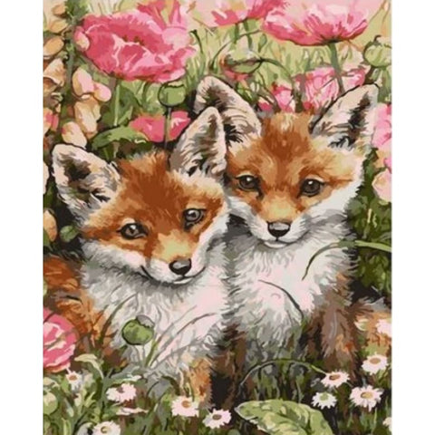 Animal Fox Diy Paint By Numbers Kits ZXQ2400 - NEEDLEWORK KITS