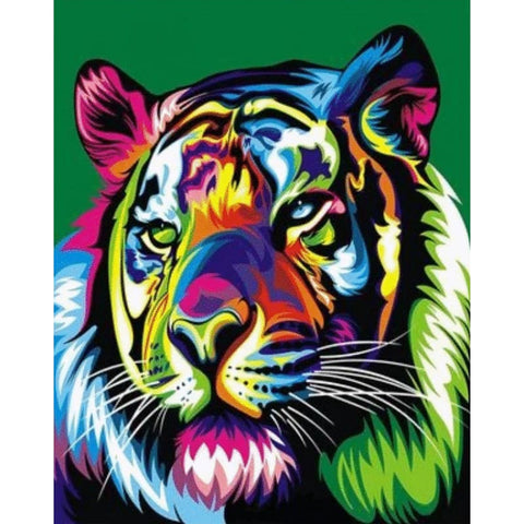 Animal Tiger Diy Paint By Numbers Kits ZXQ2575 - NEEDLEWORK KITS