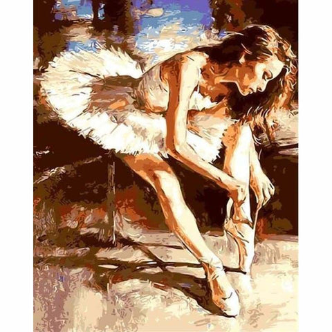 Ballet Dancer Diy Paint By Numbers Kits WM-1100 Q686 - NEEDLEWORK KITS
