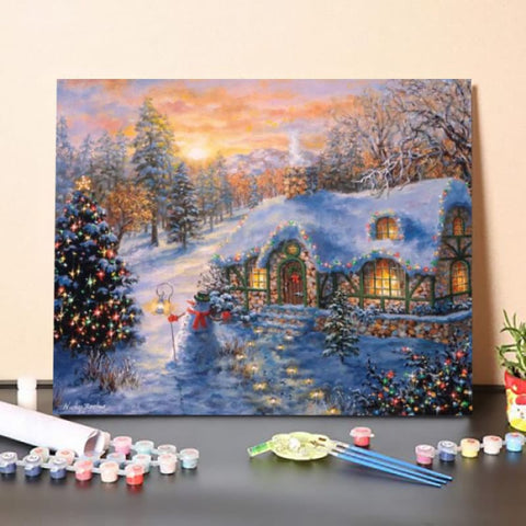Christmas Cottage I – Paint By Numbers Kit
