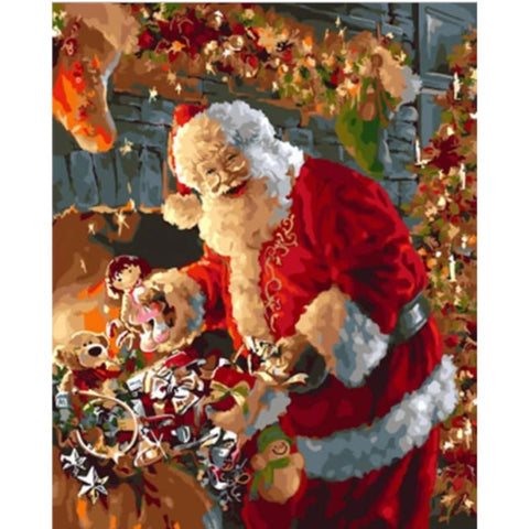 Christmas Santa Claus Diy Paint By Numbers Kits VM95507 - NEEDLEWORK KITS