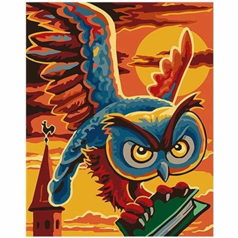 Colorful Owl Diy Paint By Numbers Kits PBN91192 - NEEDLEWORK KITS