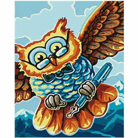 Colorful Owl Diy Paint By Numbers Kits PBN91193 - NEEDLEWORK KITS