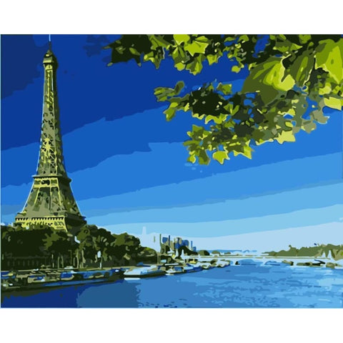 Eiffel Tower Diy Paint By Numbers Kits WM-1353 - NEEDLEWORK KITS