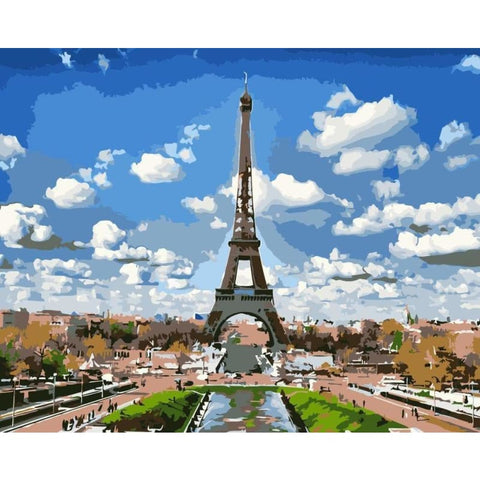 Eiffel Tower Diy Paint By Numbers Kits WM-1714 - NEEDLEWORK KITS