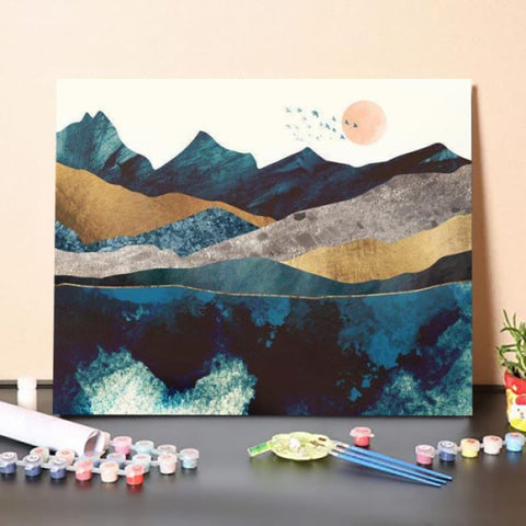 ferdasecPaint By Numbers Kit – Blue Mountain Reflection