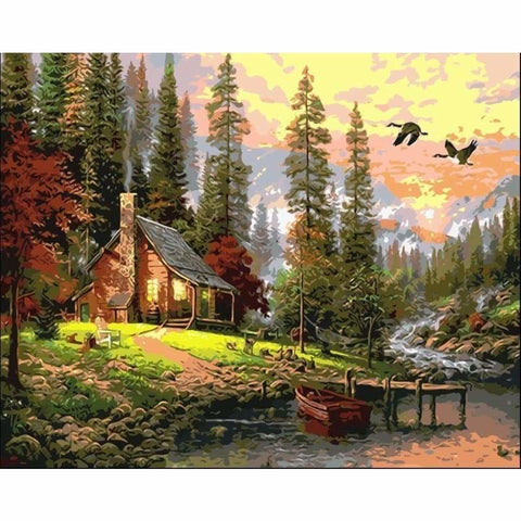 Lacnscape Cottage Diy Paint By Numbers Kits VM93066 - NEEDLEWORK KITS
