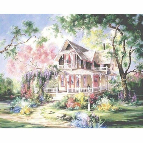 Landscape Cottage Diy Paint By Numbers Kits PBN90258 - NEEDLEWORK KITS