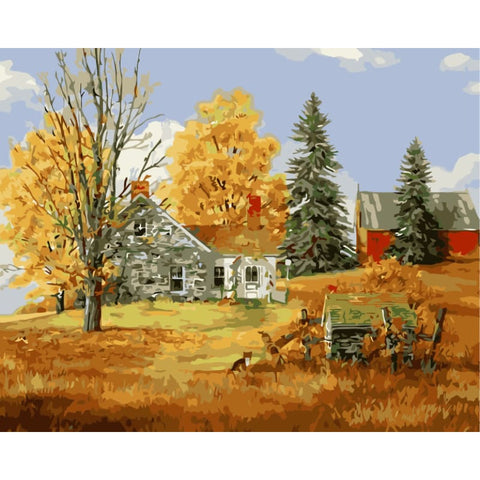 Landscape Cottage Diy Paint By Numbers Kits SY-4050-076 - NEEDLEWORK KITS