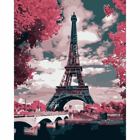 Landscape Eiffel Tower Diy Paint By Numbers YM4113 - NEEDLEWORK KITS