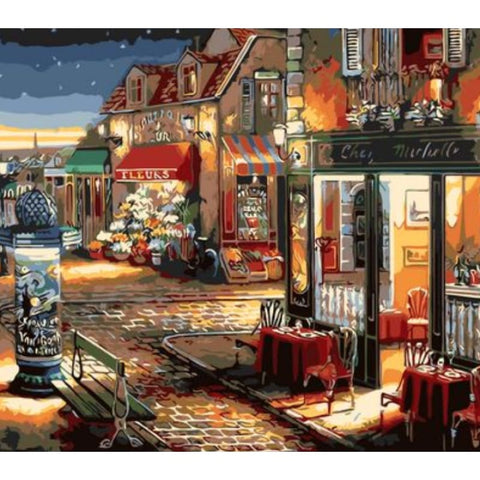 Landscape Town Diy Paint By Numbers Kits ZXQ078 - NEEDLEWORK KITS