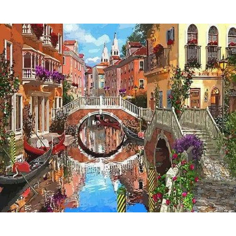 Landscape Town Diy Paint By Numbers Kits ZXQ3920 - NEEDLEWORK KITS