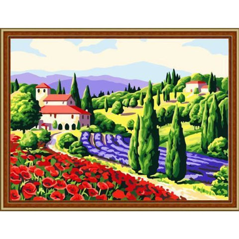 Landscape Village Paint By Numbers Kits ZXE105 - NEEDLEWORK KITS