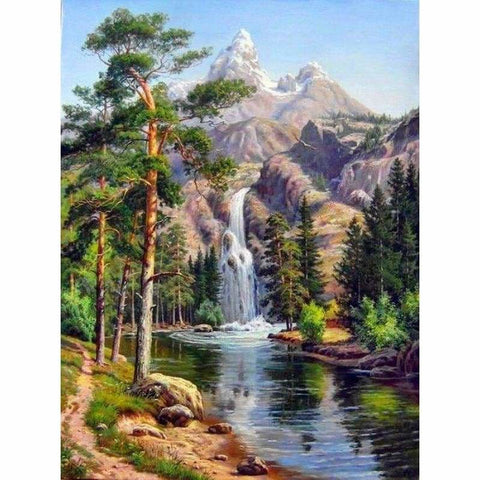 Landscape Waterfall Diy Paint By Numbers Kits VM93115 - NEEDLEWORK KITS